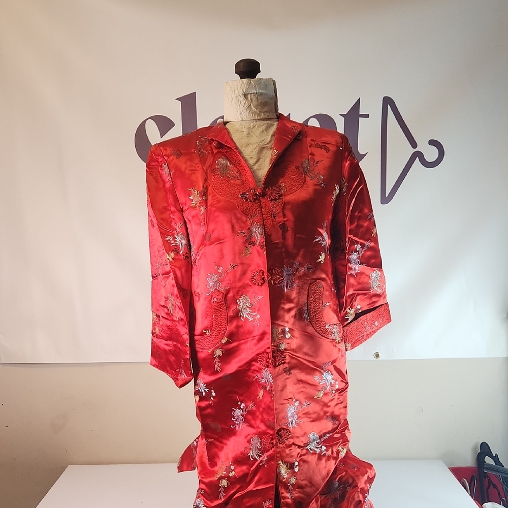 Elegant Red Floral Jacket